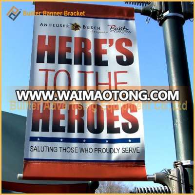 Advertising outdoor lamppost banner