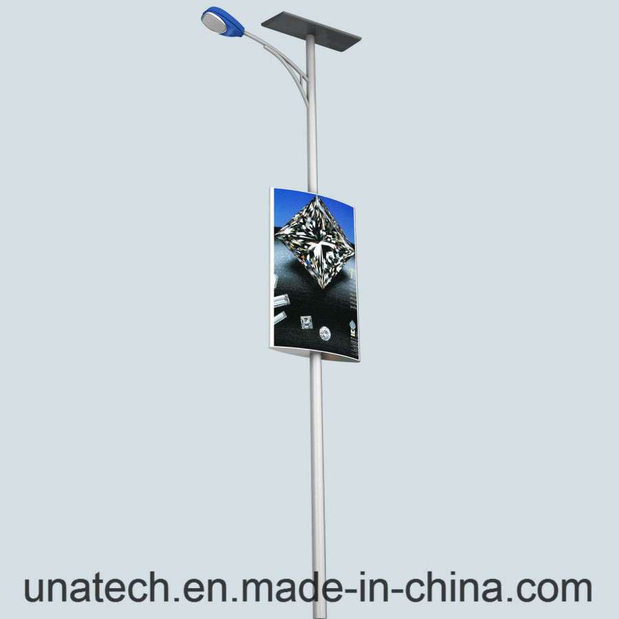 Solar Outdoor Street Pole Banner LED Advertising Light Box